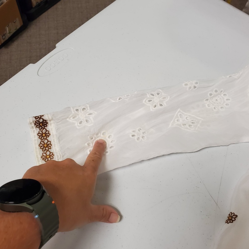 Johnny Was Womens Sami Embroidered Tunic Top Size S White Cottagecore Prairie - Picture 12 of 14